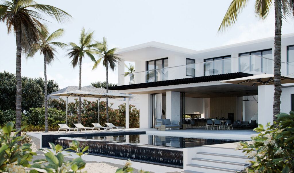 Turks and Caicos architect designed villa in leeward, turks and caicos