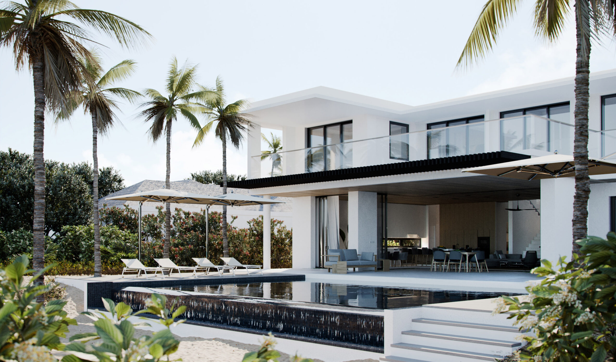 Turks and Caicos architect designed villa in leeward, turks and caicos
